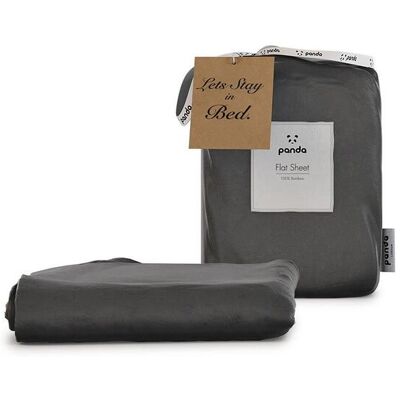 Panda London Panda 100% Bamboo Flat Sheet in Dark Grey Size: Super King Dark Grey Super King Panda London Panda 100% Bamboo Flat Sheet in Dark Grey Size: Super King Dark Grey Super King