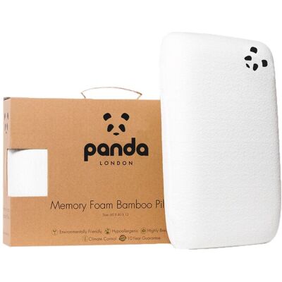 Panda London Memory Foam Bamboo Pillow in White White Panda London Memory Foam Bamboo Pillow in White White