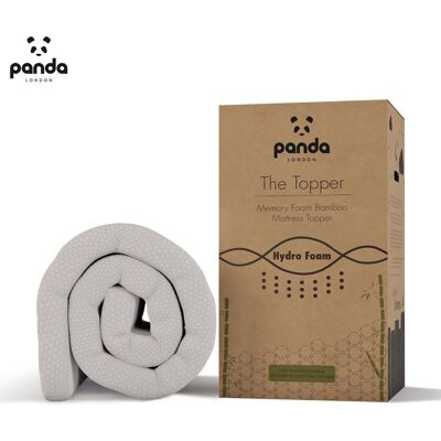 Panda London Memory Foam Bamboo Mattress Topper in White Size: Double White Double Panda London Memory Foam Bamboo Mattress Topper in White Size: Double White Double
