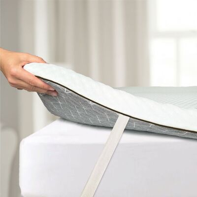 Brightr Sleep Titan 2 in 1 Firm/Extra Firm Mattress Topper in White Size: EU Single White EU Single Brightr Sleep Titan 2 in 1 Firm/Extra Firm Mattress Topper in White Size: EU Single White EU Single