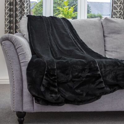 Dreamcatcher - Deluxe - Black - Faux Fur - Throw Blanket Dreamcatcher - Deluxe - Black - Faux Fur - Throw Blanket