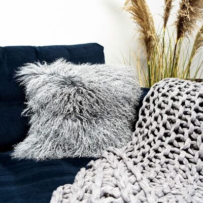 Madison & Mayfair - Chunky Knit Throw - Light Grey - Throw Madison & Mayfair - Chunky Knit Throw - Light Grey - Throw