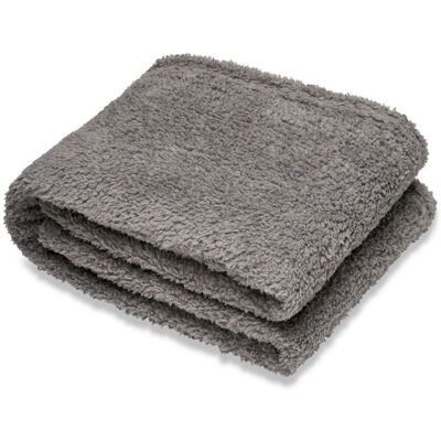 Ribbon Teddy Fleece Throw in Grey Grey Ribbon Teddy Fleece Throw in Grey Grey