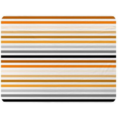Benjamin Tate Design Striped Pattern Orange Black Gray Beige & Brown Blanket in Natural Size: 120 cm x 150 cm Natural 120 cm x 150 cm Benjamin Tate Design Striped Pattern Orange Black Gray Beige & Brown Blanket in Natural Size: 120 cm x 150 cm Natural 120 cm x 150 cm