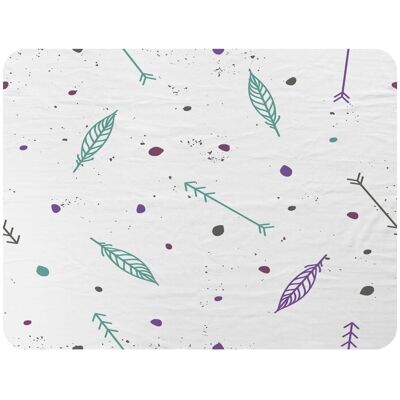 Benjamin Tate Design Cute Cartoon Feathers & Arrows In Boho Style Blanket in Natural Size: 120 cm x 150 cm Natural 120 cm x 150 cm Benjamin Tate Design Cute Cartoon Feathers & Arrows In Boho Style Blanket in Natural Size: 120 cm x 150 cm Natural 120 cm x 150 cm
