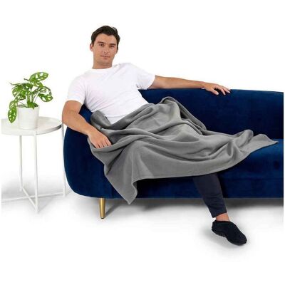 Brand Lab Polar Fleece Blanket in Charcoal Charcoal Brand Lab Polar Fleece Blanket in Charcoal Charcoal