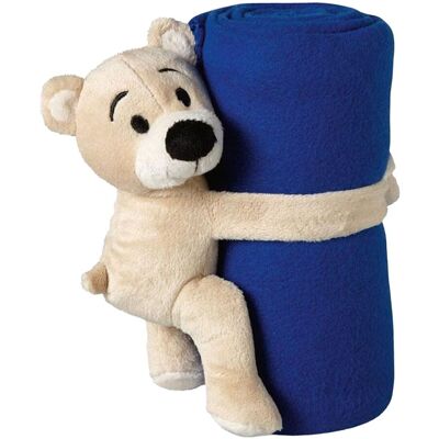 MidOcean Manta Fleece Bear Blanket in Blue Blue MidOcean Manta Fleece Bear Blanket in Blue Blue