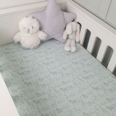 Minky Myles Baby Fitted Cot Bed Sheet. Cotton Safari Jungle Animal Sage Green Cotbed Nursery Sheet. Crease Free Baby Bedding Crib Sheets Light Khaki Cot Bed Minky Myles Baby Fitted Cot Bed Sheet. Cotton Safari Jungle Animal Sage Green Cotbed Nursery Sheet. Crease Free Baby Bedding Crib Sheets Light Khaki Cot Bed