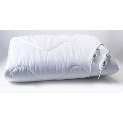 Dyzi Double Size Electric Heated Mattress Topper Dual Control Under Blanket V2 in White White Double Dyzi Double Size Electric Heated Mattress Topper Dual Control Under Blanket V2 in White White Double