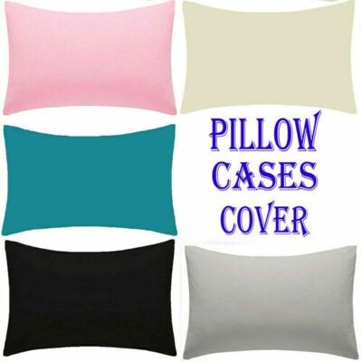 Xample 2X PILLOW CASE LUXURY CASES POLY COTTON HOUSEWIFE PAIR PACK BEDROOM PILLOW COVER in Cream Cream Xample 2X PILLOW CASE LUXURY CASES POLY COTTON HOUSEWIFE PAIR PACK BEDROOM PILLOW COVER in Cream Cream