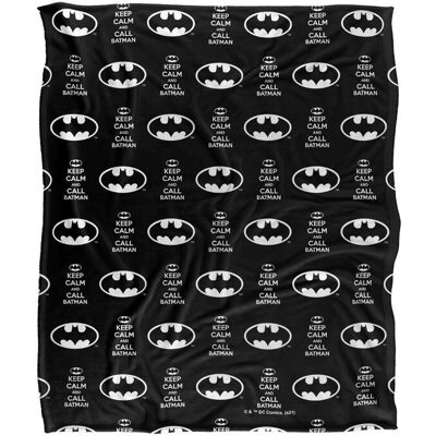Batman Keep Calm & Call Pattern Officially Licensed Silky Touch Super Soft Throw Blanket 152x127 cm in White White 152x127 cm Batman Keep Calm & Call Pattern Officially Licensed Silky Touch Super Soft Throw Blanket 152x127 cm in White White 152x127 cm