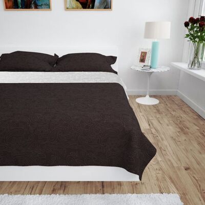Berkfield Home Double-sided Quilted Bedspread 230x260 cm Cream & Brown Cream 230x260 cm Berkfield Home Double-sided Quilted Bedspread 230x260 cm Cream & Brown Cream 230x260 cm