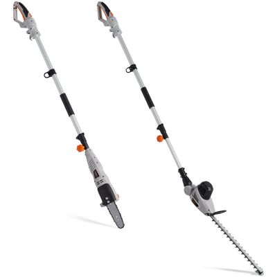 VonHaus Pole Hedge Trimmer & Chainsaw 2 in 1 Corded 750W in Grey Grey VonHaus Pole Hedge Trimmer & Chainsaw 2 in 1 Corded 750W in Grey Grey