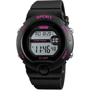 Skmei Black Digital Watch With Pink or Blue Markers For Ages 5-13 Pink One Size Skmei Black Digital Watch With Pink or Blue Markers For Ages 5-13 Pink One Size