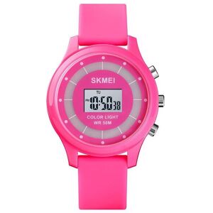 Skmei Childrens Digital Watch with Date, Stopwatch & Flashing Lights in Pink Pink One Size Skmei Childrens Digital Watch with Date, Stopwatch & Flashing Lights in Pink Pink One Size