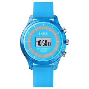 Skmei Childrens Digital Watch with Date, Stopwatch & Flashing Lights in Blue Blue One Size Skmei Childrens Digital Watch with Date, Stopwatch & Flashing Lights in Blue Blue One Size
