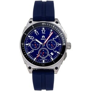 Shield Men's Sonar Chronograph Strap Watch with Date in Dark Blue Dark Blue One Size Shield Men's Sonar Chronograph Strap Watch with Date in Dark Blue Dark Blue One Size