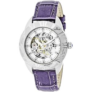 Empress Women's Godiva Automatic MOP Leather-Band Watch in Silver Silver One Size Empress Women's Godiva Automatic MOP Leather-Band Watch in Silver Silver One Size