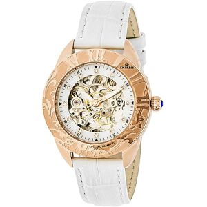 Empress Women's Godiva Automatic MOP Leather-Band Watch in White White One Size Empress Women's Godiva Automatic MOP Leather-Band Watch in White White One Size