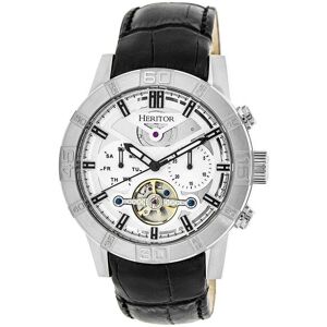Heritor Automatic Men's Hannibal Semi-Skeleton Leather-Band Watch in White White One Size Heritor Automatic Men's Hannibal Semi-Skeleton Leather-Band Watch in White White One Size