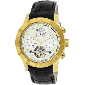 Heritor Automatic Men's Hannibal Semi-Skeleton Leather-Band Watch in Gold Gold One Size Heritor Automatic Men's Hannibal Semi-Skeleton Leather-Band Watch in Gold Gold One Size