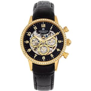 Empress Women's Beatrice Automatic Skeleton Dial Leather-Band Watch with Day & Date in Gold Gold One Size Empress Women's Beatrice Automatic Skeleton Dial Leather-Band Watch with Day & Date in Gold Gold One Size