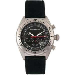 Morphic Men's M53 Series Chronograph Fiber-Weaved Leather-Band Watch with Date in Silver Silver One Size Morphic Men's M53 Series Chronograph Fiber-Weaved Leather-Band Watch with Date in Silver Silver One Size