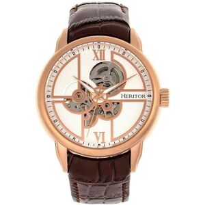 Heritor Automatic Men's Sanford Semi-Skeleton Leather-Band Watch in Rose Gold Rose Gold One Size Heritor Automatic Men's Sanford Semi-Skeleton Leather-Band Watch in Rose Gold Rose Gold One Size