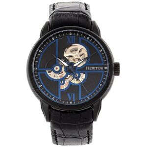 Heritor Automatic Men's Sanford Semi-Skeleton Leather-Band Watch in Black Black One Size Heritor Automatic Men's Sanford Semi-Skeleton Leather-Band Watch in Black Black One Size