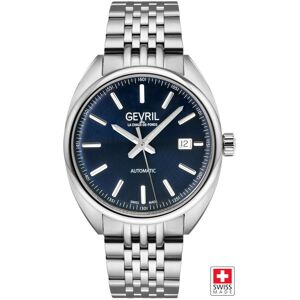 Gevril Men's Five Points 48701 Swiss Automatic Sellita SW200 Blue Dial Stainless Steel Watch in Silver Silver One Size Gevril Men's Five Points 48701 Swiss Automatic Sellita SW200 Blue Dial Stainless Steel Watch in Silver Silver One Size