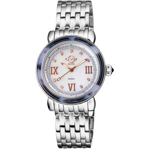 GV2 Women's Marsala Tortoise, Swiss Quartz Watch, MOP White Dial, 316L Stainless Steel, & Sapphire Crystal in Silver Silver One Size GV2 Women's Marsala Tortoise, Swiss Quartz Watch, MOP White Dial, 316L Stainless Steel, & Sapphire Crystal in Silver Silver One Size
