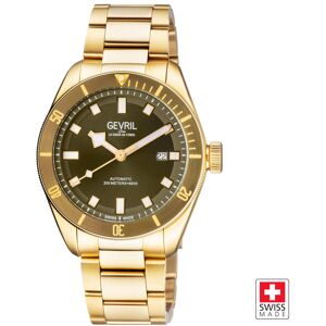 Gevril Men's Yorkville 48605 Swiss Automatic Sellita SW200 Dark Olive Dial IP Yellow Gold Watch Gold One Size Gevril Men's Yorkville 48605 Swiss Automatic Sellita SW200 Dark Olive Dial IP Yellow Gold Watch Gold One Size