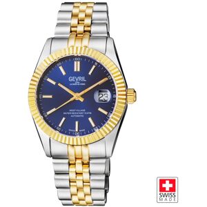 Gevril Men's Automatic West Village Sellita SW200 Blue Sunray Dial IPYG Stainless Steel Bracelet in Gold Gold One Size Gevril Men's Automatic West Village Sellita SW200 Blue Sunray Dial IPYG Stainless Steel Bracelet in Gold Gold One Size