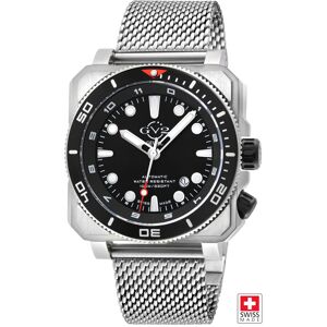 GV2 Men's XO Submarine, Swiss Automatic Watch, Black Dial, Unidirectional rotating bezel Bezel, 316L Stainless Steel Mesh Band, & Sapphire Crystal Silver One Size GV2 Men's XO Submarine, Swiss Automatic Watch, Black Dial, Unidirectional rotating bezel Bezel, 316L Stainless Steel Mesh Band, & Sapphire Crystal Silver One Size