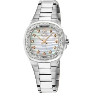 GV2 Womens Potente Lady White MOP Dial Diamond Swiss Quartz Watch - Silver GV2 Womens Potente Lady White MOP Dial Diamond Swiss Quartz Watch - Silver
