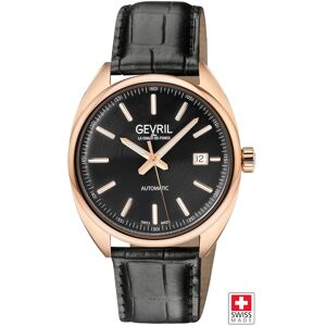 Gevril Men's Five Points, Swiss Automatic Watch, Black Dial, Italian Leather, & Sapphire Crystal Black One Size Gevril Men's Five Points, Swiss Automatic Watch, Black Dial, Italian Leather, & Sapphire Crystal Black One Size
