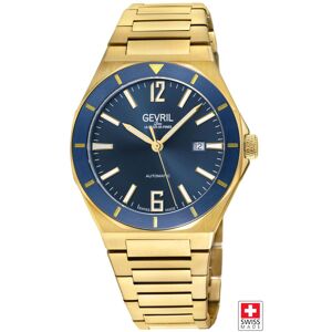 Gevril Men's High Line, Swiss Automatic Watch, Silver Dial, 316L Stainless Steel, & Sapphire Crystal in Gold Gold One Size Gevril Men's High Line, Swiss Automatic Watch, Silver Dial, 316L Stainless Steel, & Sapphire Crystal in Gold Gold One Size
