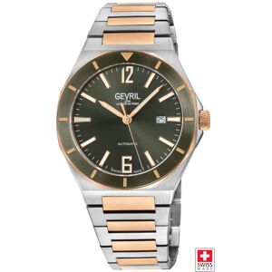 Gevril Men's High Line, Swiss Automatic Watch, Silver Dial, 316L Stainless Steel, & Sapphire Crystal in Bottle Green Bottle Green One Size Gevril Men's High Line, Swiss Automatic Watch, Silver Dial, 316L Stainless Steel, & Sapphire Crystal in Bottle Green Bottle Green One Size