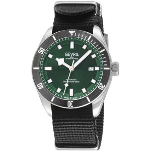 Gevril Men's Yorkville, Swiss Automatic Diver, Green Dial, Unidirectional Rotating bezel Bezel, Nylon, Sapphire Crystal, & 20 ATM Water Resistant Black One Size Gevril Men's Yorkville, Swiss Automatic Diver, Green Dial, Unidirectional Rotating bezel Bezel, Nylon, Sapphire Crystal, & 20 ATM Water Resistant Black One Size