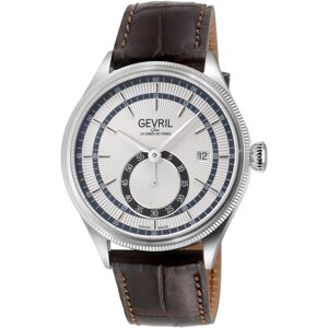 Gevril Men's Empire Italian Handmade Brown Leather Swiss Automatic ETA 2895 Watch Brown One Size Gevril Men's Empire Italian Handmade Brown Leather Swiss Automatic ETA 2895 Watch Brown One Size