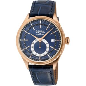 Gevril Men's Empire Italian Handmade Blue Leather Swiss Automatic Decorated ETA 2895 Watch Blue One Size Gevril Men's Empire Italian Handmade Blue Leather Swiss Automatic Decorated ETA 2895 Watch Blue One Size