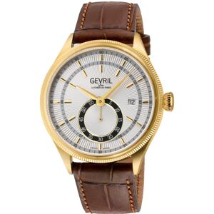 Gevril Men's Empire Italian Brown Leather Swiss Automatic ETA 2895 Watch Brown One Size Gevril Men's Empire Italian Brown Leather Swiss Automatic ETA 2895 Watch Brown One Size