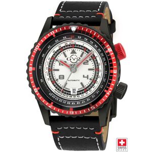 GV2 Men's Contasecondi, Swiss Automatic Watch, Silver Dial, Unidirectional Bezel, Hand made Italian leather, & Sapphire Crystal in Black Black One Size GV2 Men's Contasecondi, Swiss Automatic Watch, Silver Dial, Unidirectional Bezel, Hand made Italian leather, & Sapphire Crystal in Black Black One Size