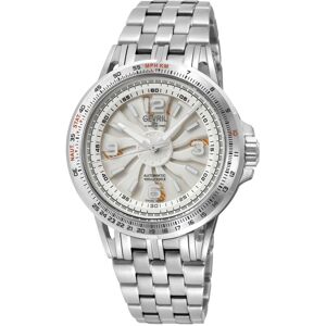 Gevril Men's Wind master, Swiss Automatic Watch, White Dial, 316L Stainless Steel, & Sapphire Crystal in Silver Silver One Size Gevril Men's Wind master, Swiss Automatic Watch, White Dial, 316L Stainless Steel, & Sapphire Crystal in Silver Silver One Size