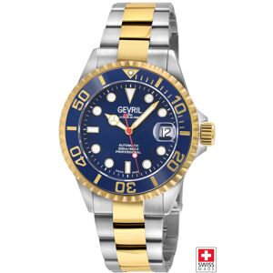 Gevril Men's Wall Street, Swiss Automatic Watch, Blue Dial, Unidirectional rotating bezel Bezel, 316L Stainless Steel, & Sapphire Crystal in Navy Navy One Size Gevril Men's Wall Street, Swiss Automatic Watch, Blue Dial, Unidirectional rotating bezel Bezel, 316L Stainless Steel, & Sapphire Crystal in Navy Navy One Size