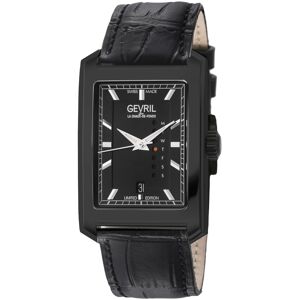 Gevril Men's Manhattanhenge, Swiss Automatic Watch, Black Dial, Hand made Italian leather, & Sapphire Crystal Black One Size Gevril Men's Manhattanhenge, Swiss Automatic Watch, Black Dial, Hand made Italian leather, & Sapphire Crystal Black One Size