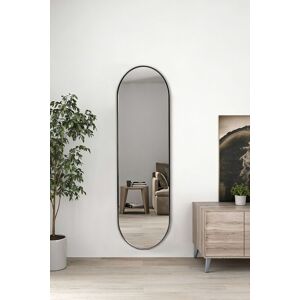 Living and Home 40cm W x 150cm H Black Oval Wall Mounted Full Length Mirror for Home, Bedroom, Bathroom Size: 40 cm W x 150 cm H Black 40 cm W x 150 cm H Living and Home 40cm W x 150cm H Black Oval Wall Mounted Full Length Mirror for Home, Bedroom, Bathroom Size: 40 cm W x 150 cm H Black 40 cm W x 150 cm H
