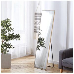 H&O Direct 37cm W x 147cm H Rectangular Dressing Floor Mirror Wall Mounted Full Length Mirror with Bracket, Gold Size: 37 cm W x 147 cm H Gold 37 cm W x 147 cm H H&O Direct 37cm W x 147cm H Rectangular Dressing Floor Mirror Wall Mounted Full Length Mirror with Bracket, Gold Size: 37 cm W x 147 cm H Gold 37 cm W x 147 cm H