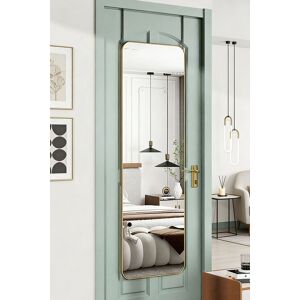 Living and Home 37x147cm Light Brown Metal Frame Full-Length Over-the-Door Mirror - Wall or Door Hanging Size: 37x147 cm Light Brown 37x147 cm Living and Home 37x147cm Light Brown Metal Frame Full-Length Over-the-Door Mirror - Wall or Door Hanging Size: 37x147 cm Light Brown 37x147 cm
