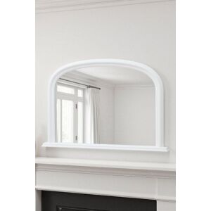 Yearn Mirrors Overmantle Arched Contemporary Mirror White 112(w)x77cm(h) White Yearn Mirrors Overmantle Arched Contemporary Mirror White 112(w)x77cm(h) White